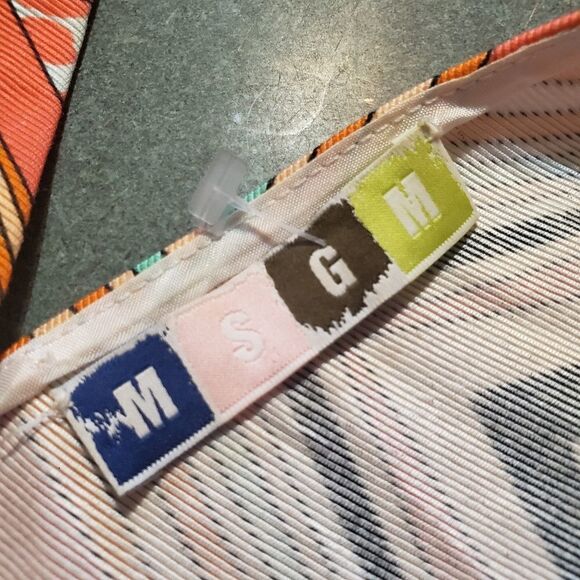 MSGM orange,white&green retro shift dress - Picture 3 of 4